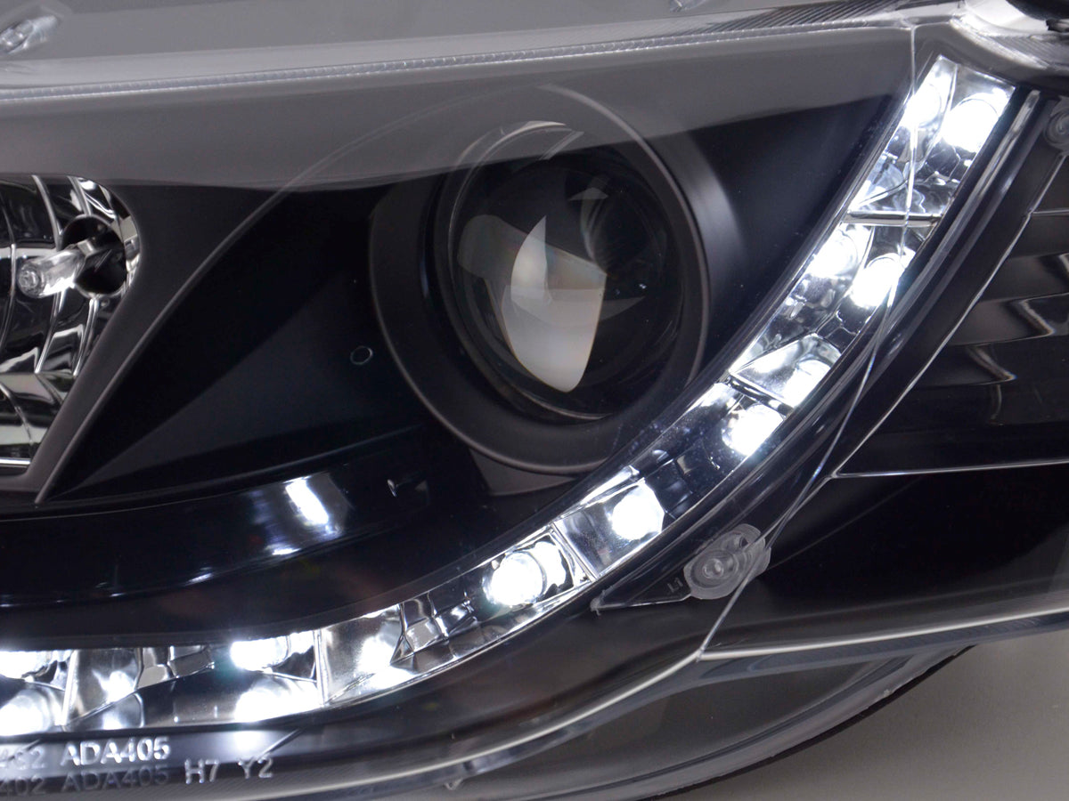 Scheinwerfer Set Daylight LED Tagfahrlicht Audi A4 Typ 8E 04-08 schwarz Scheinwerfer Set Daylight LED Tagfahrlicht Audi A4 Typ 8E 04-08 schwarz